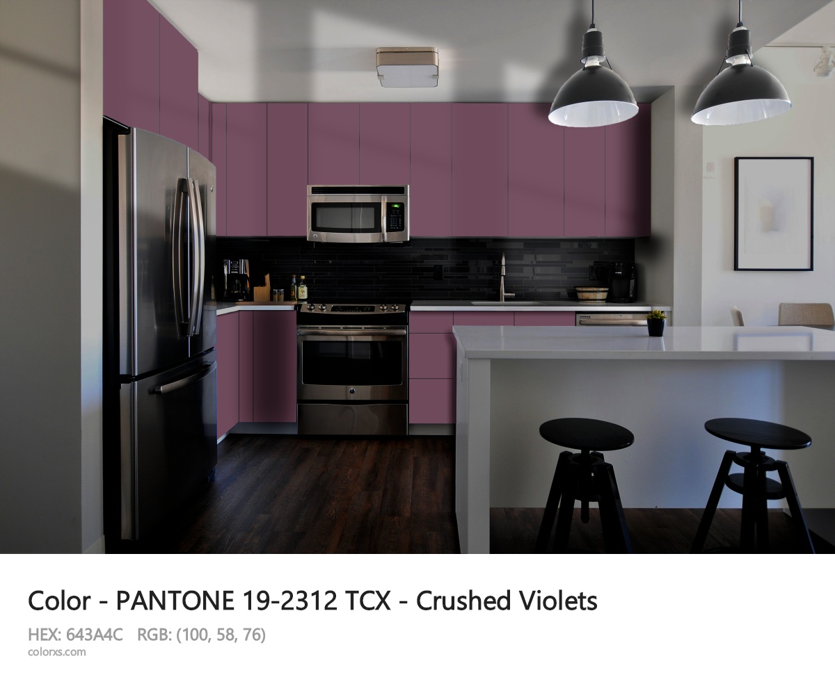 PANTONE 19-2312 TCX - Crushed Violets CMS modular kitchen design