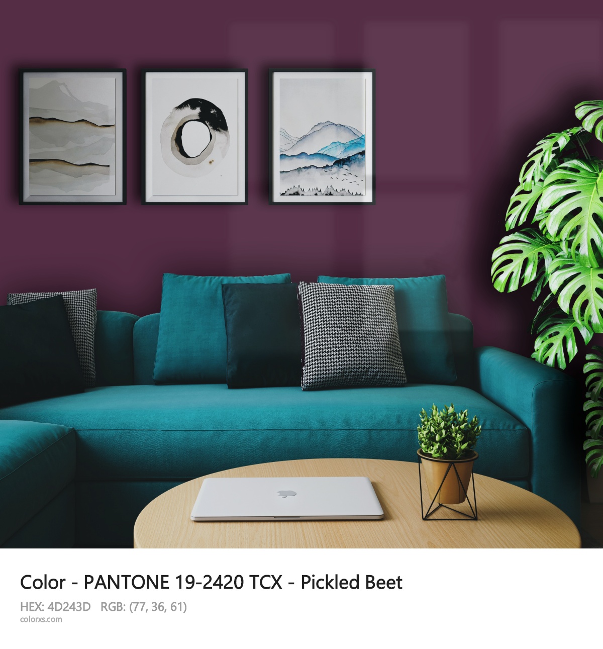 About PANTONE 19-2420 TCX - Pickled Beet color - its meaning and example