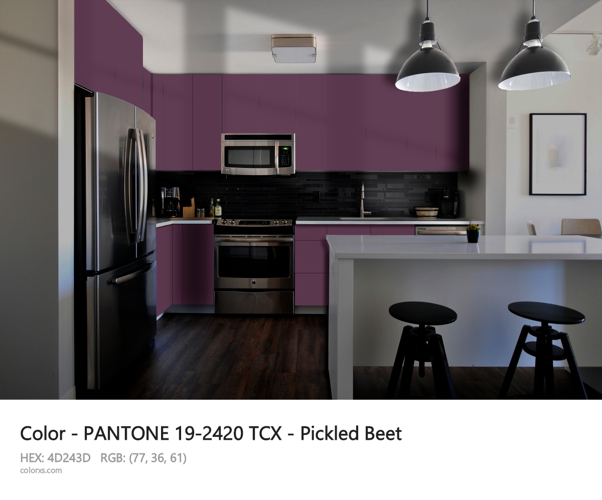 PANTONE 19-2420 TCX - Pickled Beet CMS modular kitchen design