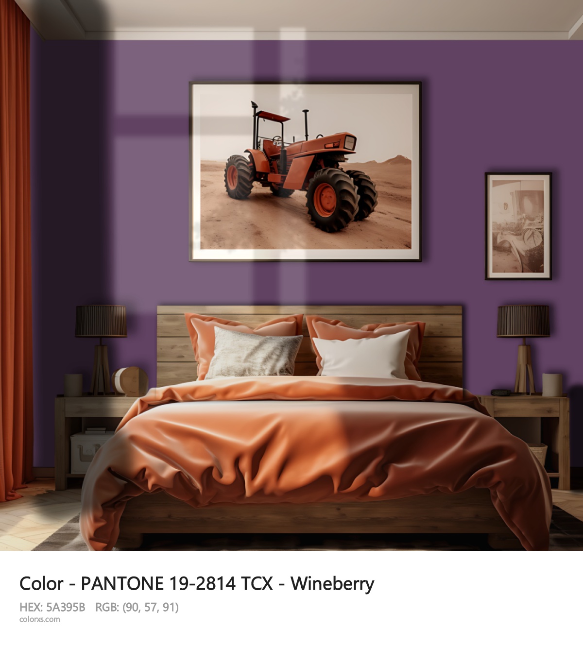 About PANTONE 19-2814 TCX - Wineberry color - its meaning and example