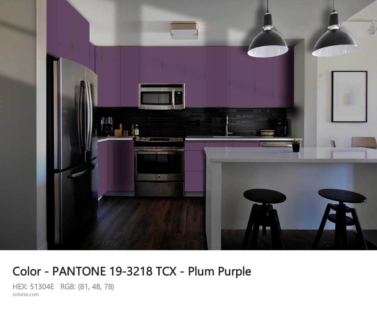 PANTONE 19-3218 TCX - Plum Purple CMS modular kitchen design
