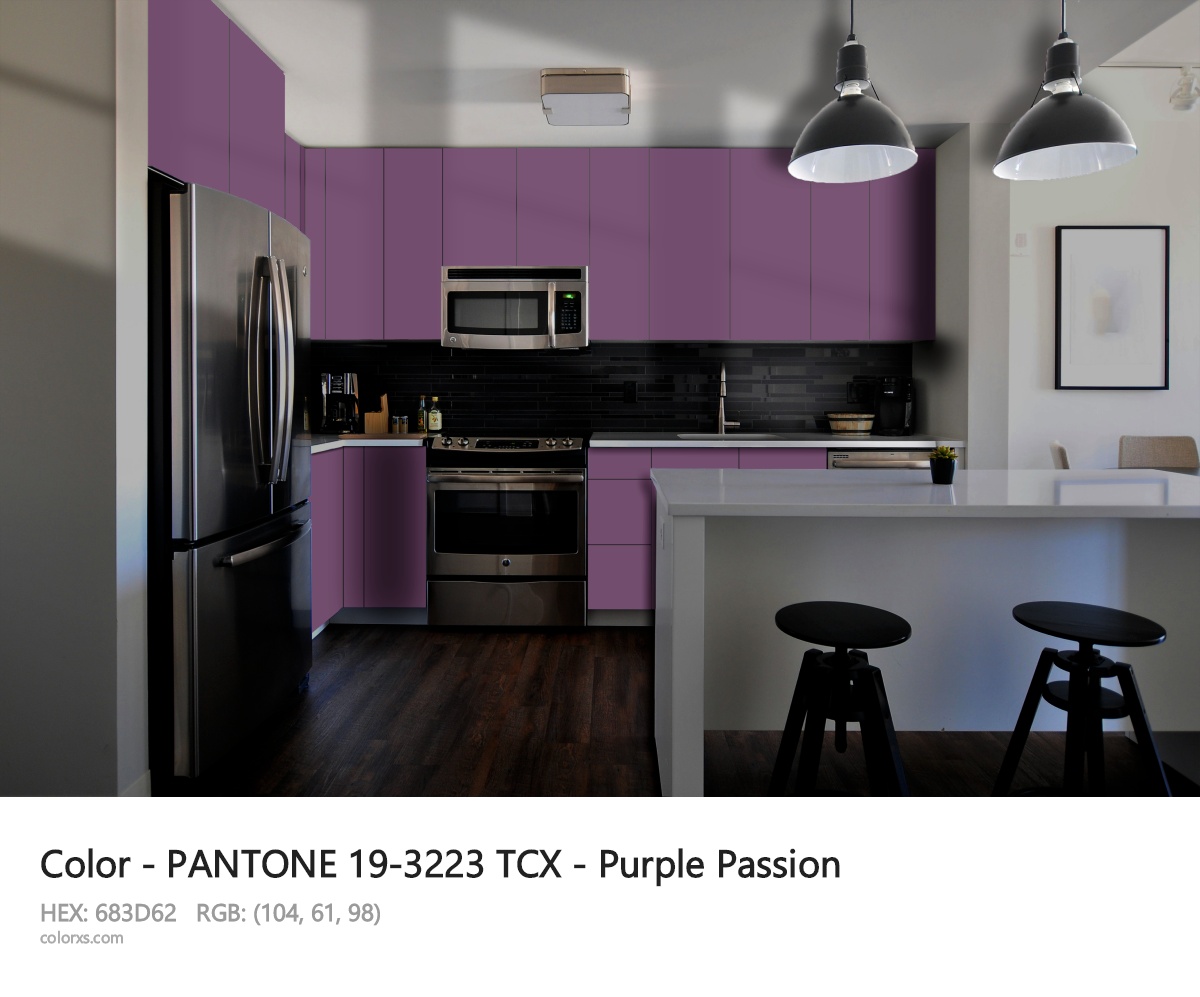 PANTONE 19-3223 TCX - Purple Passion CMS modular kitchen design