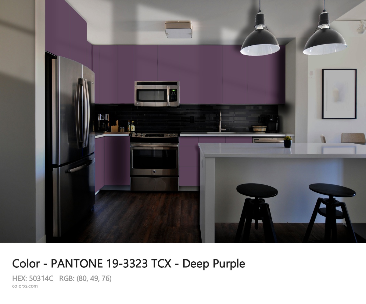 PANTONE 19-3323 TCX - Deep Purple CMS modular kitchen design