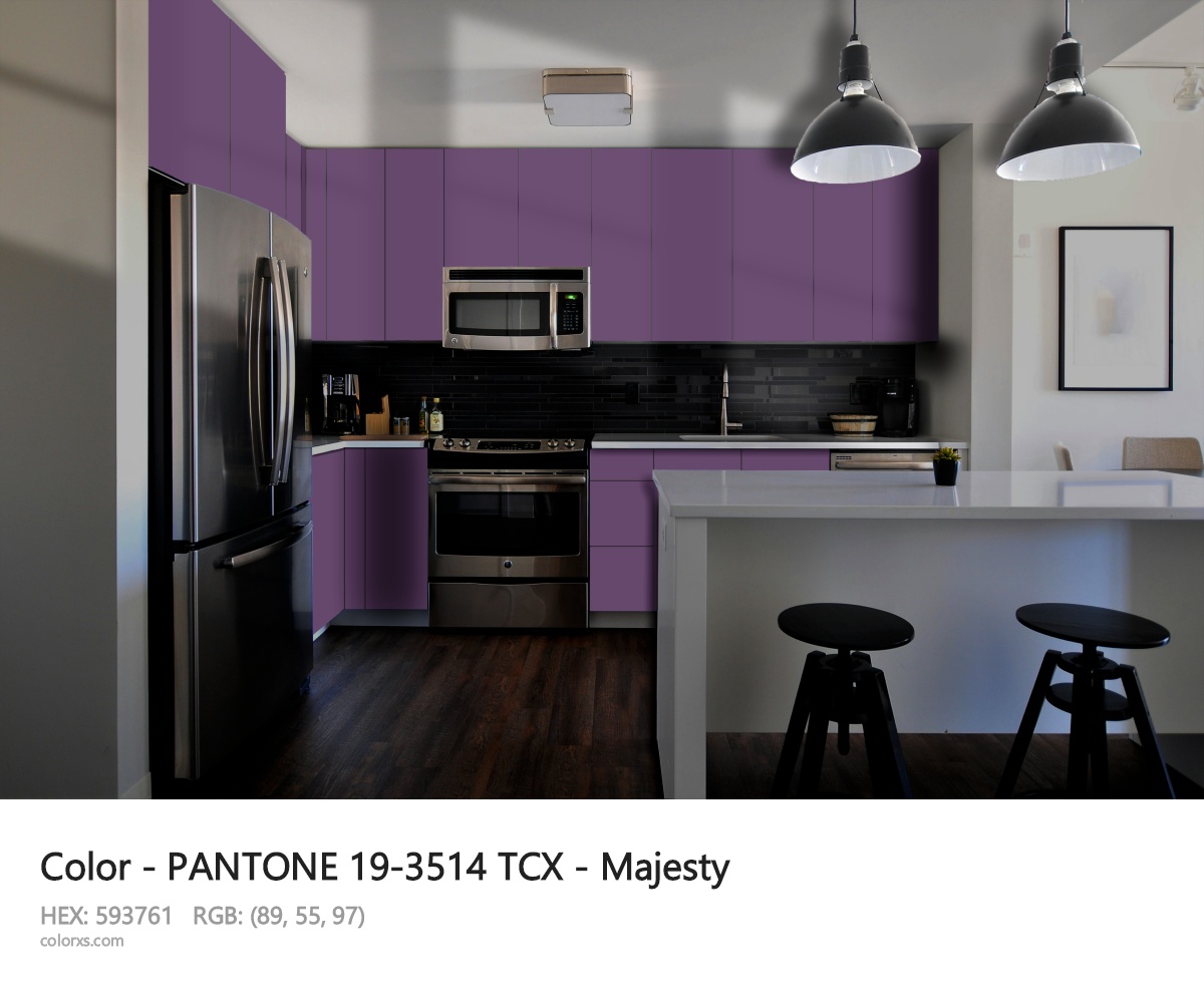PANTONE 19-3514 TCX - Majesty CMS modular kitchen design