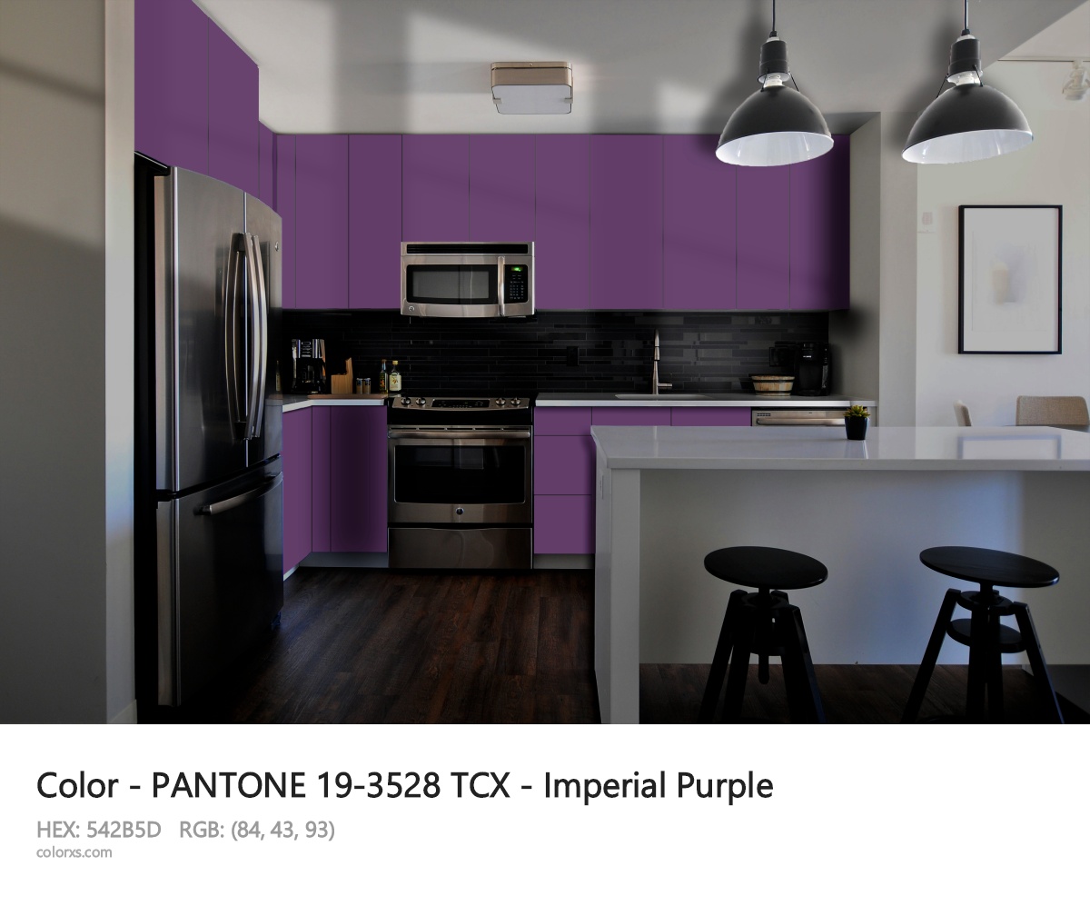 PANTONE 19-3528 TCX - Imperial Purple CMS modular kitchen design