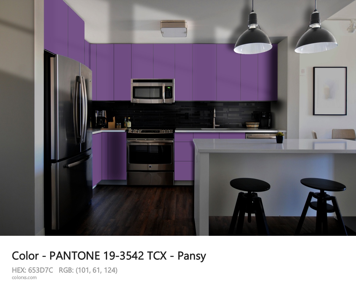 PANTONE 19-3542 TCX - Pansy CMS modular kitchen design