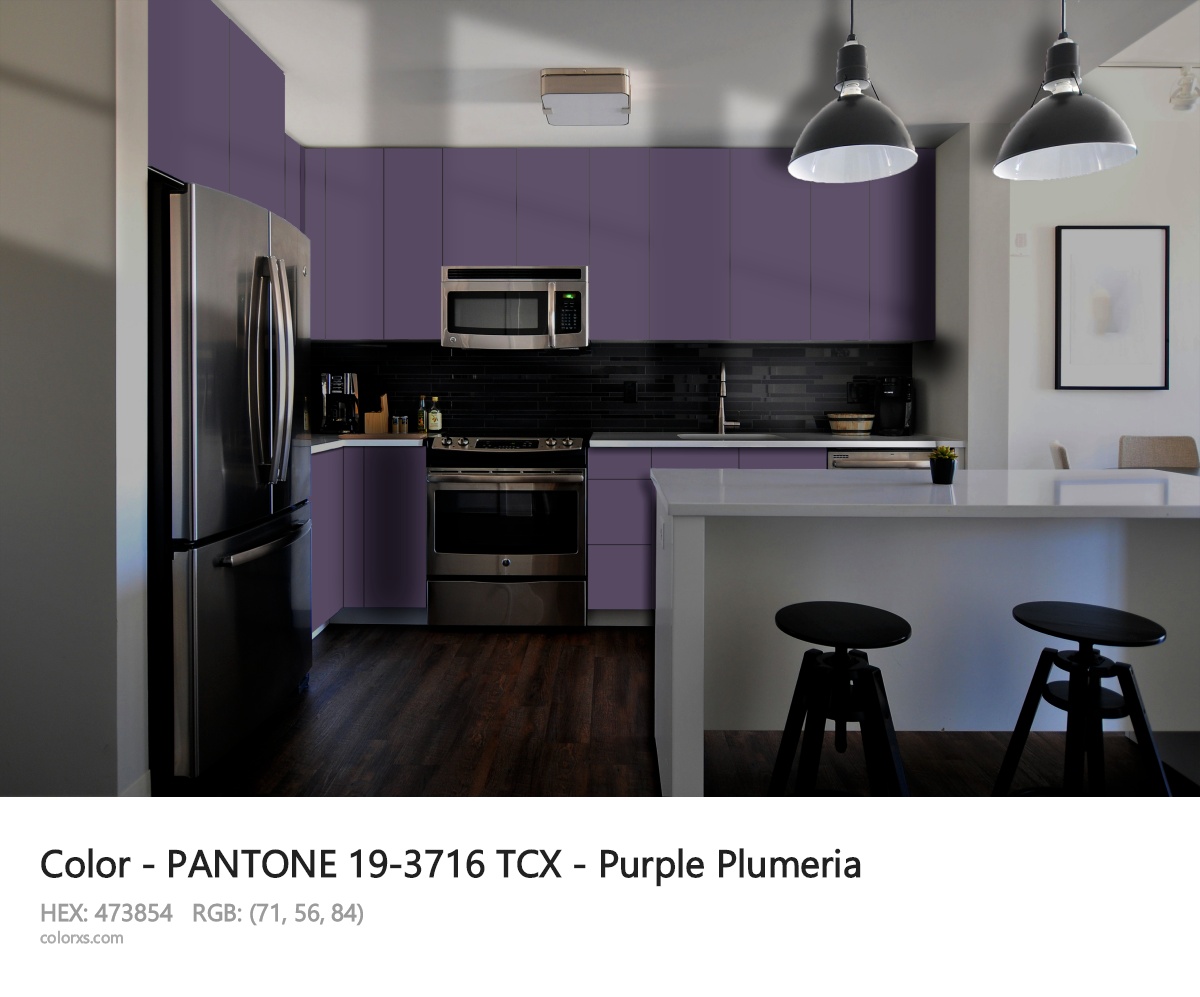 PANTONE 19-3716 TCX - Purple Plumeria CMS modular kitchen design
