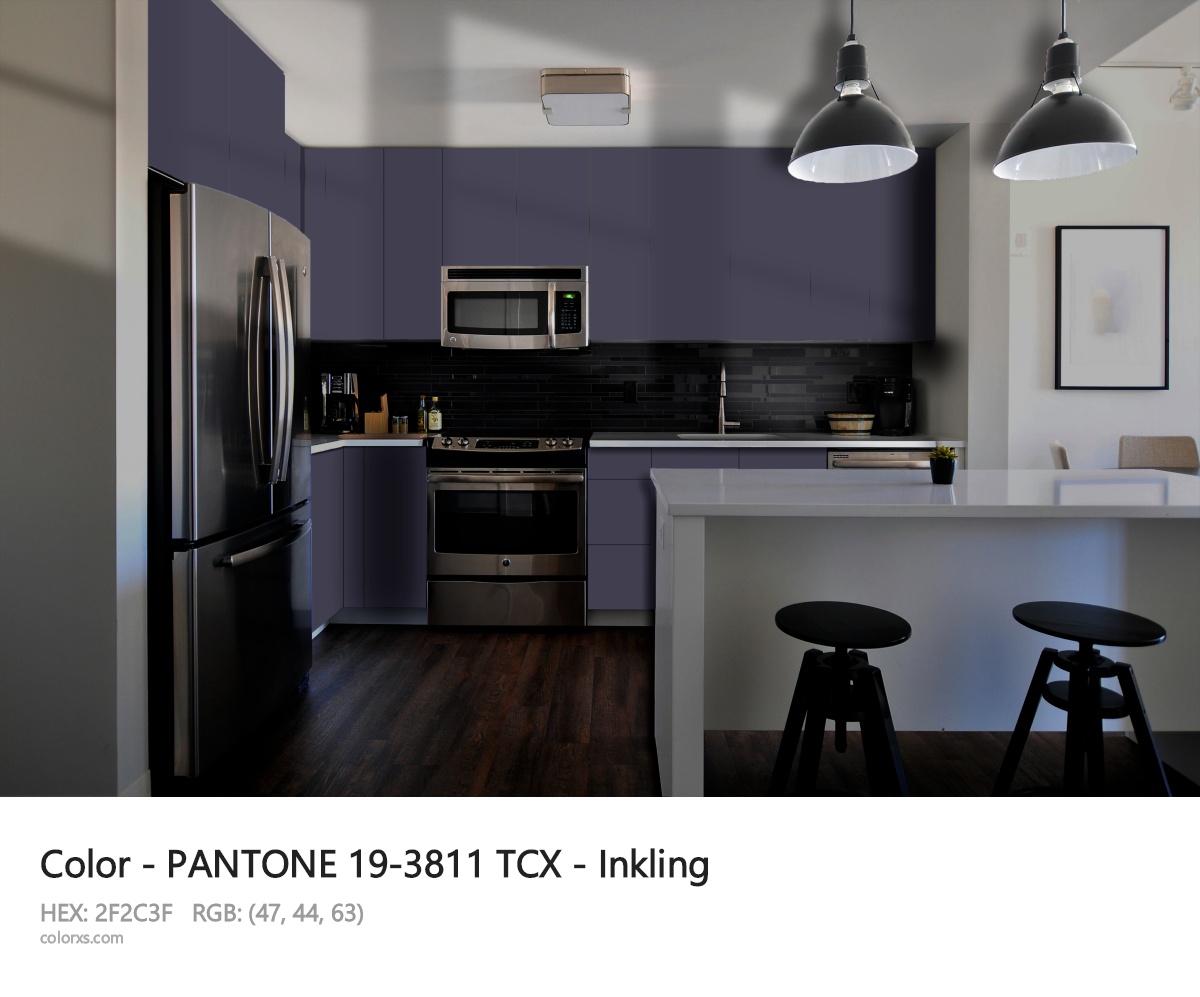 PANTONE 19-3811 TCX - Inkling CMS modular kitchen design