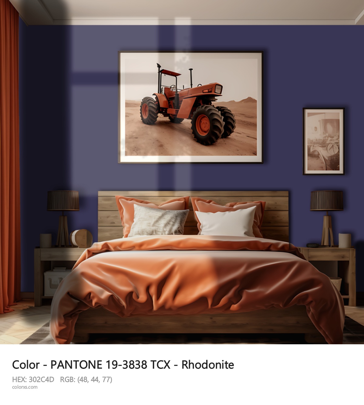 About PANTONE 19-3838 TCX - Rhodonite color - its meaning and example