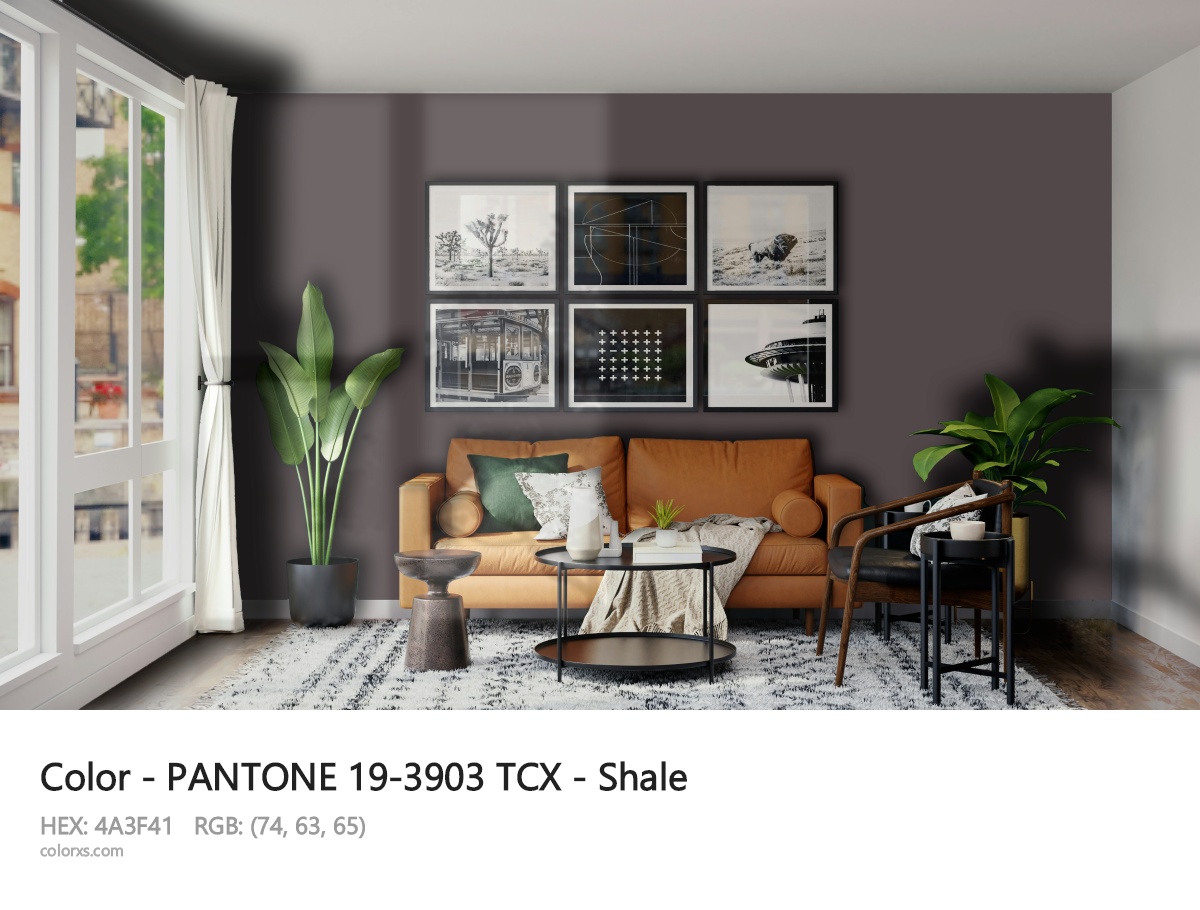 PANTONE 19-3903 TCX - Shale CMS modern minimalist living room interior