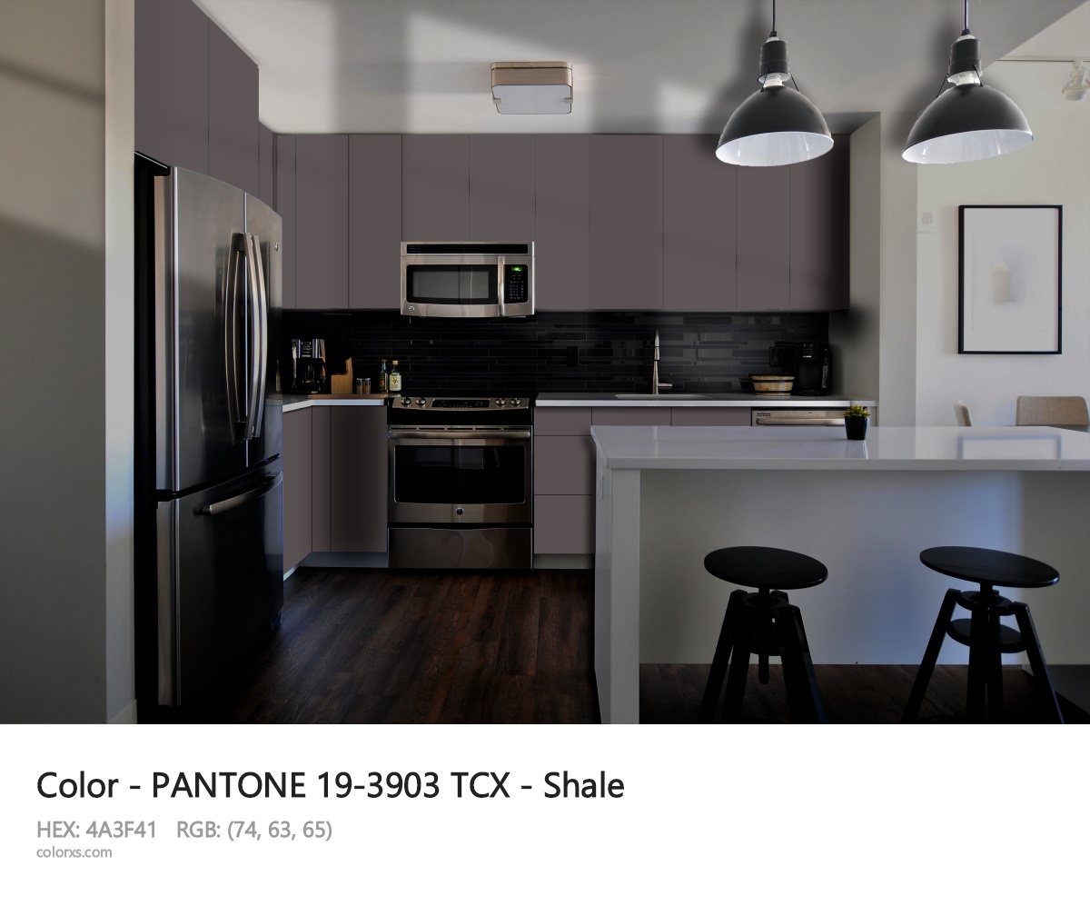 PANTONE 19-3903 TCX - Shale CMS modular kitchen design