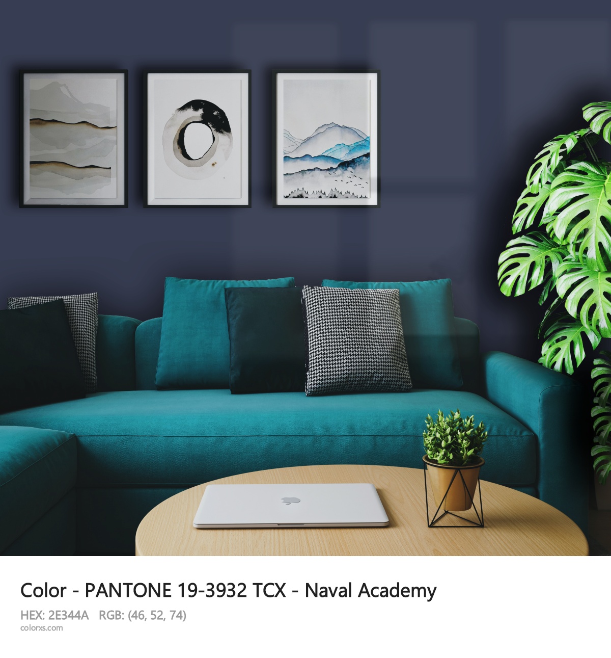 PANTONE 19-3932 TCX - Naval Academy CMS cozy coffee corner interior