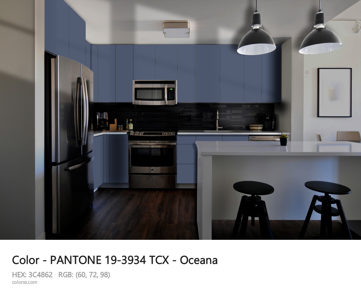 PANTONE 19-3934 TCX - Oceana CMS modular kitchen design