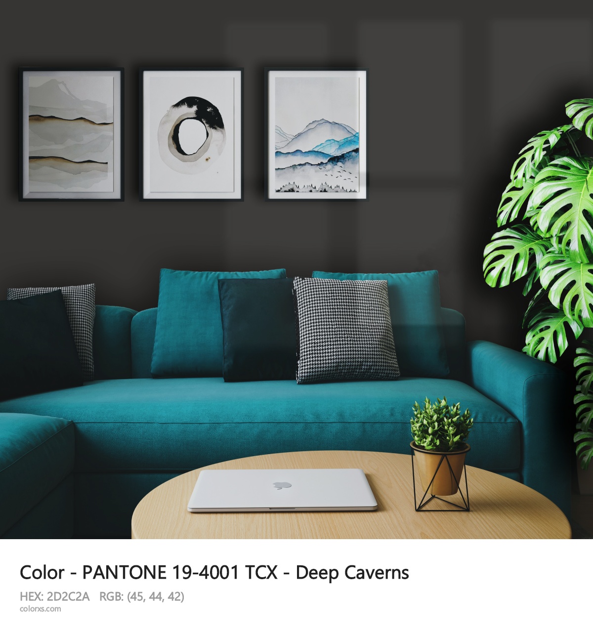 About PANTONE 19-4001 TCX - Deep Caverns color - its meaning and example