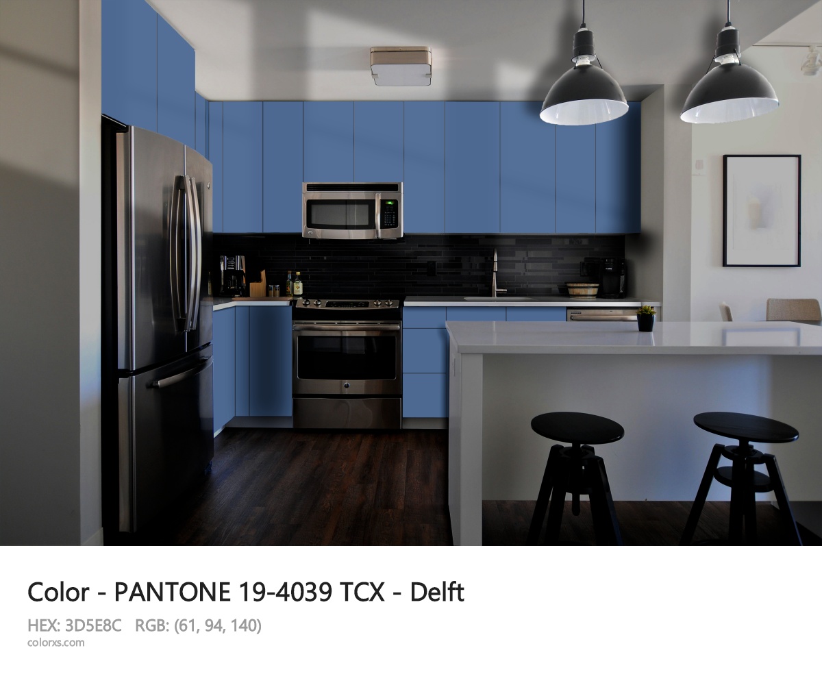 PANTONE 19-4039 TCX - Delft CMS modular kitchen design