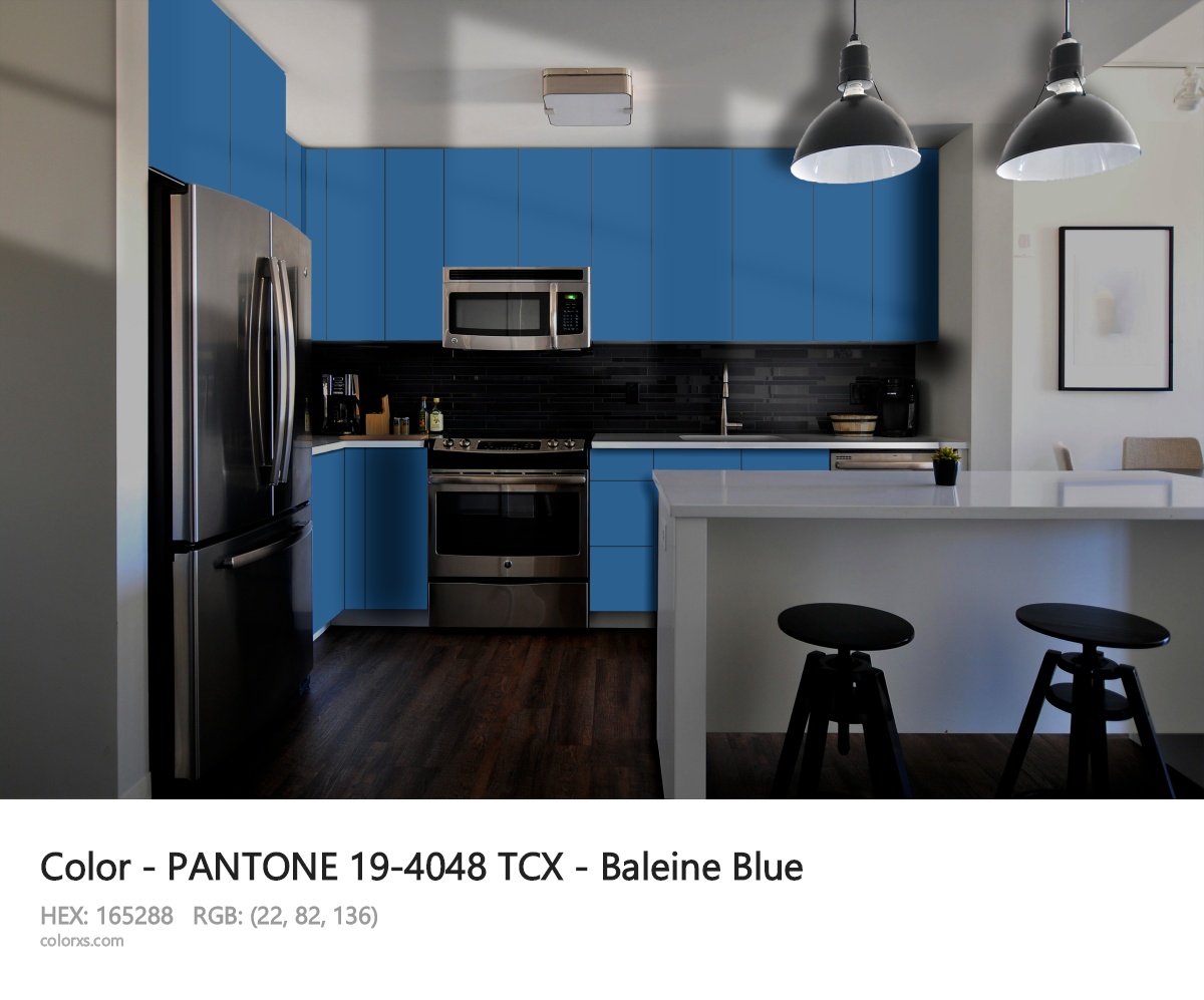 PANTONE 19-4048 TCX - Baleine Blue CMS modular kitchen design
