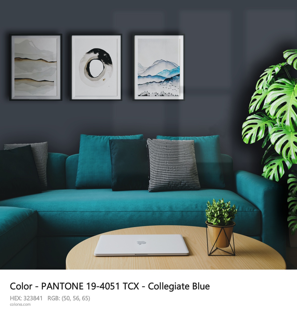 About PANTONE 19-4051 TCX - Collegiate Blue color - its meaning and example