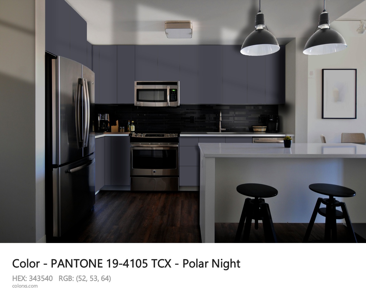 PANTONE 19-4105 TCX - Polar Night CMS modular kitchen design