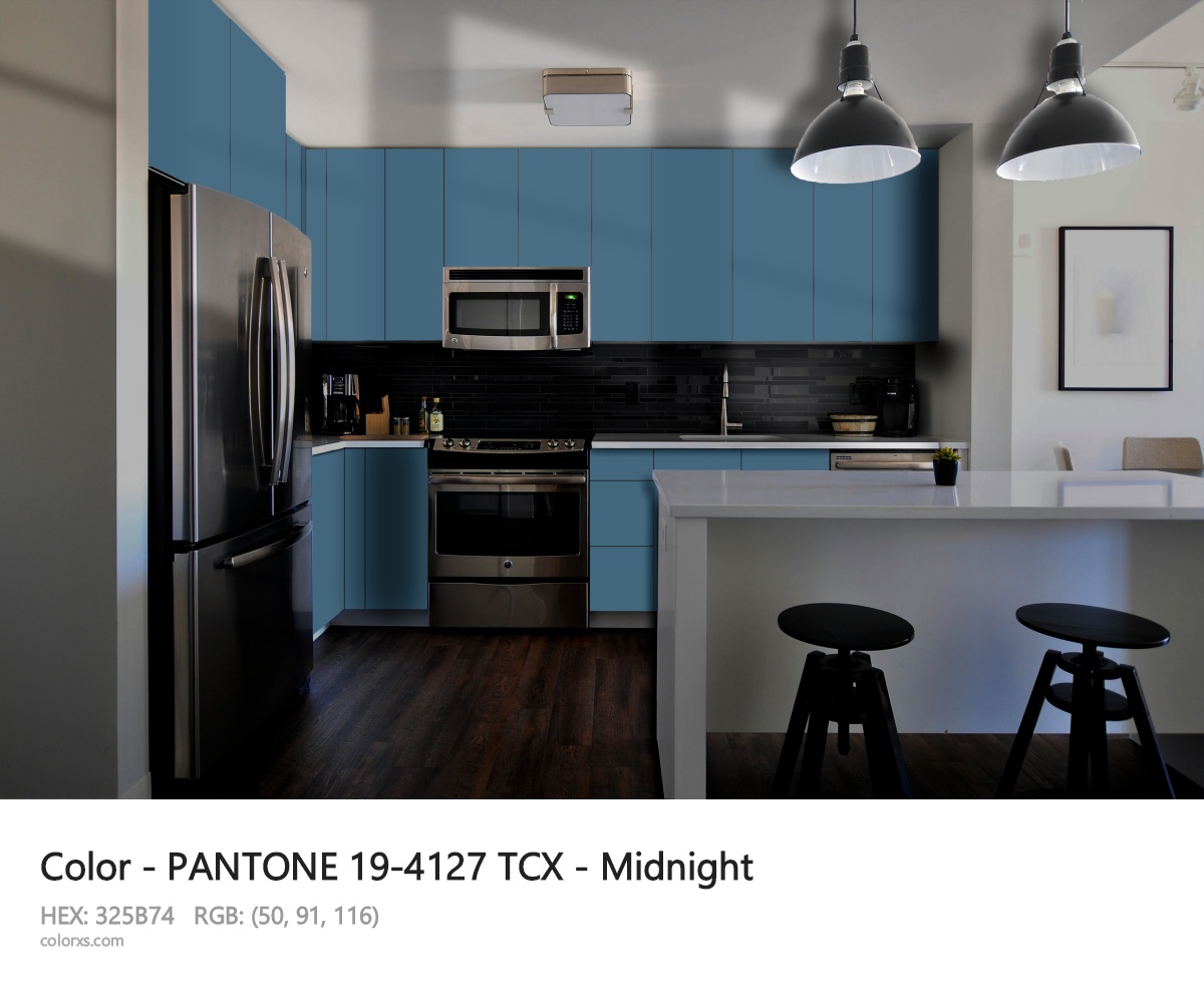 PANTONE 19-4127 TCX - Midnight CMS modular kitchen design