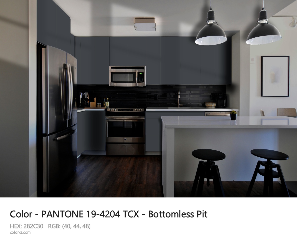 PANTONE 19-4204 TCX - Bottomless Pit CMS modular kitchen design
