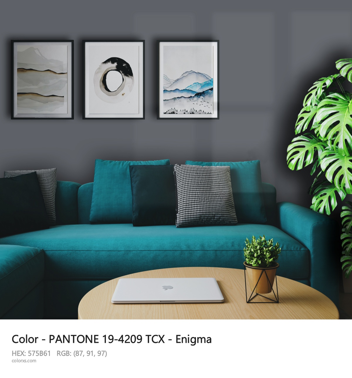 About PANTONE 19-4209 TCX - Enigma color - its meaning and example