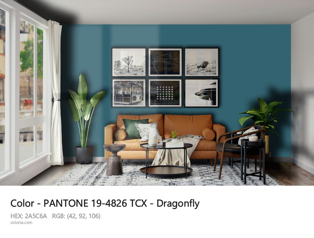 About PANTONE 19-4826 TCX - Dragonfly color - its meaning and example