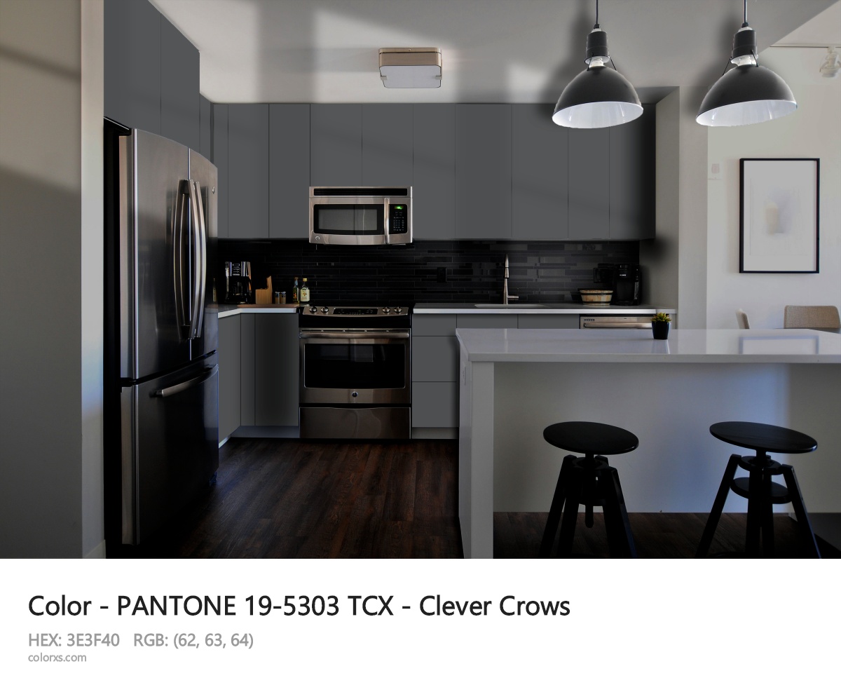 PANTONE 19-5303 TCX - Clever Crows CMS modular kitchen design