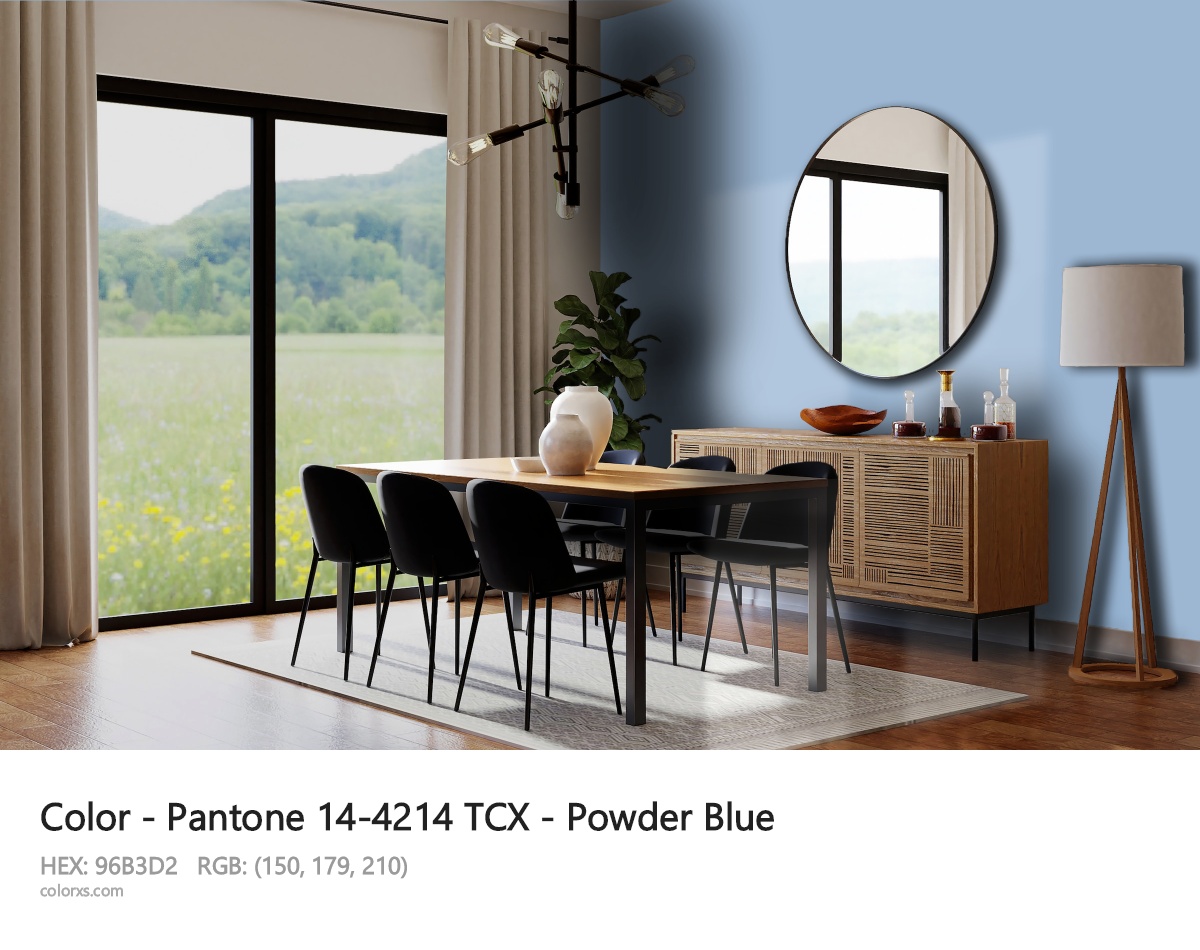 Pantone 14-4214 TCX - Powder Blue CMS dining room design