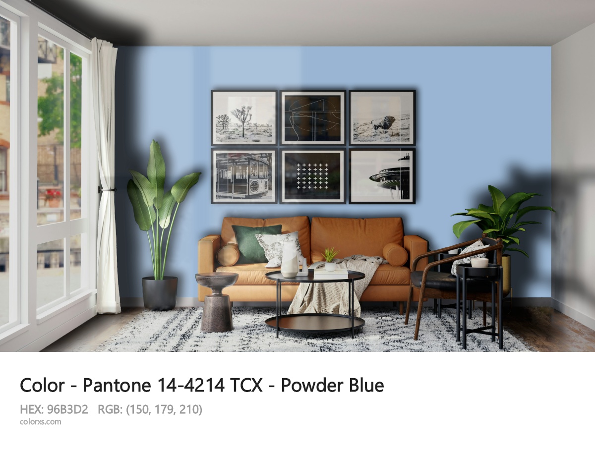 Pantone 14-4214 TCX - Powder Blue CMS modern minimalist living room interior