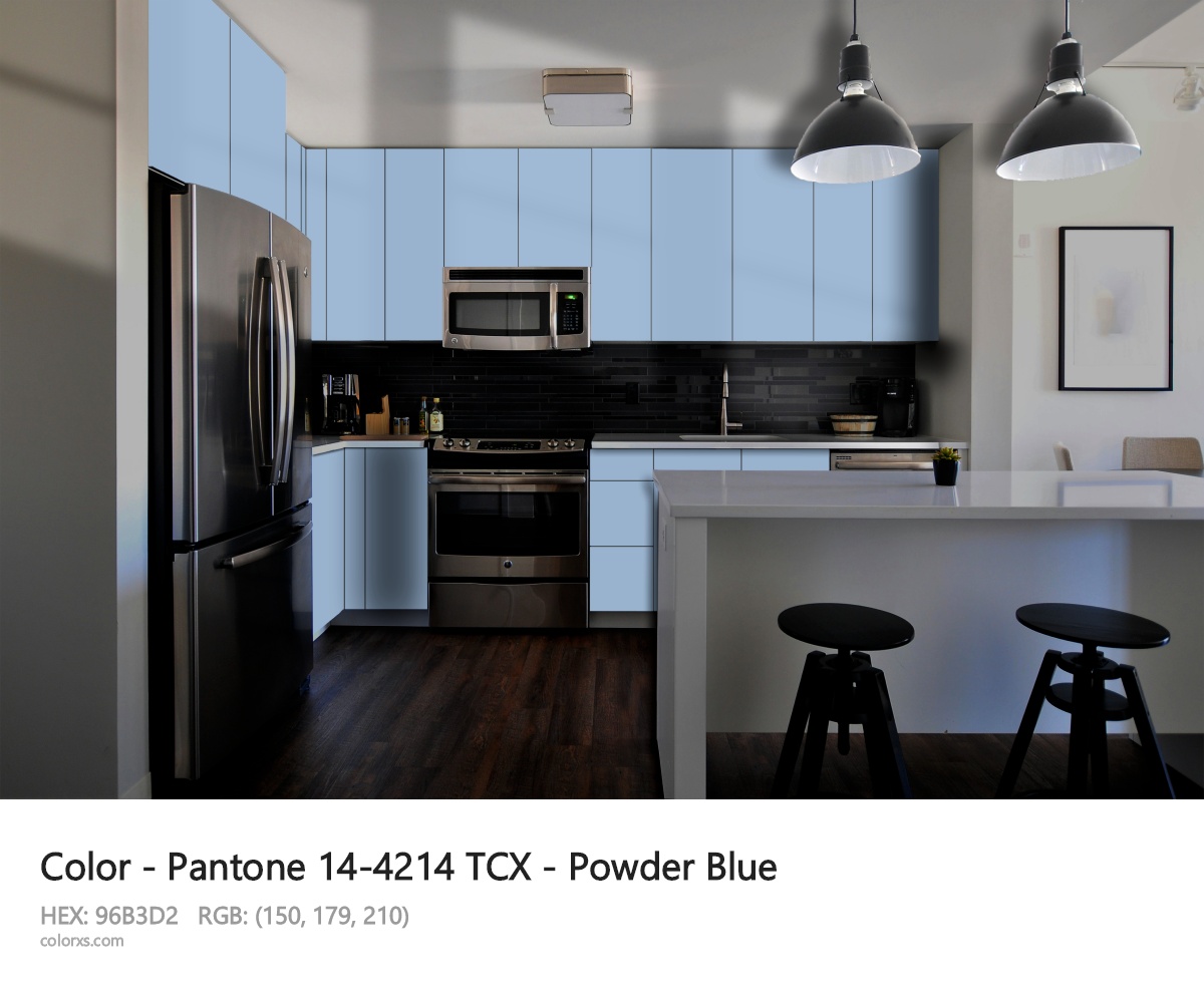 Pantone 14-4214 TCX - Powder Blue CMS modular kitchen design