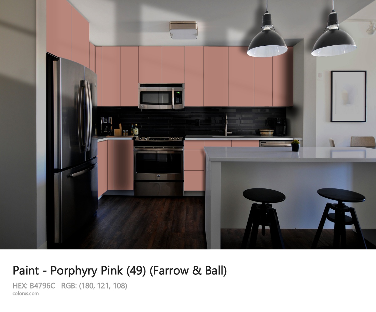 Farrow & Ball Porphyry Pink (49) Paint modular kitchen design