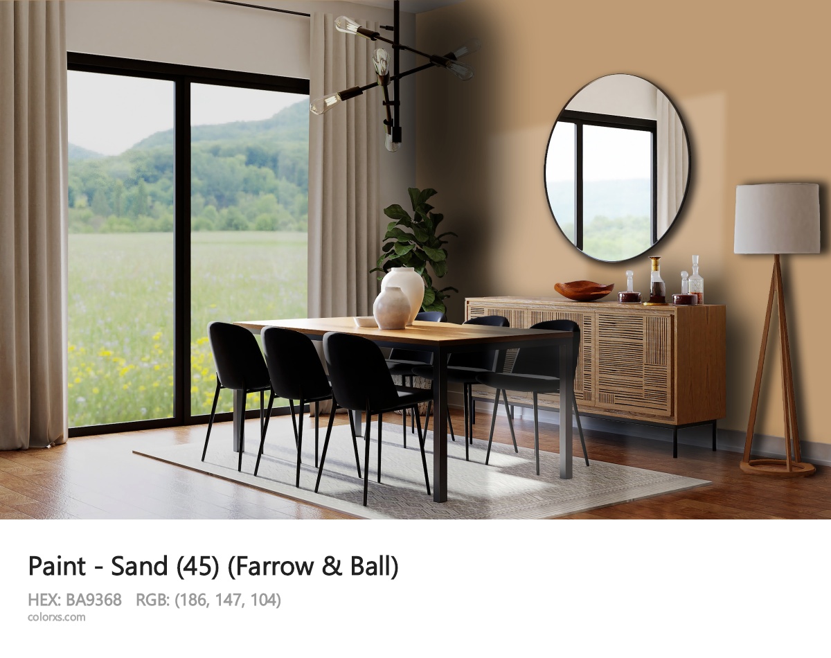 Farrow & Ball Sand (45) Paint dining room design