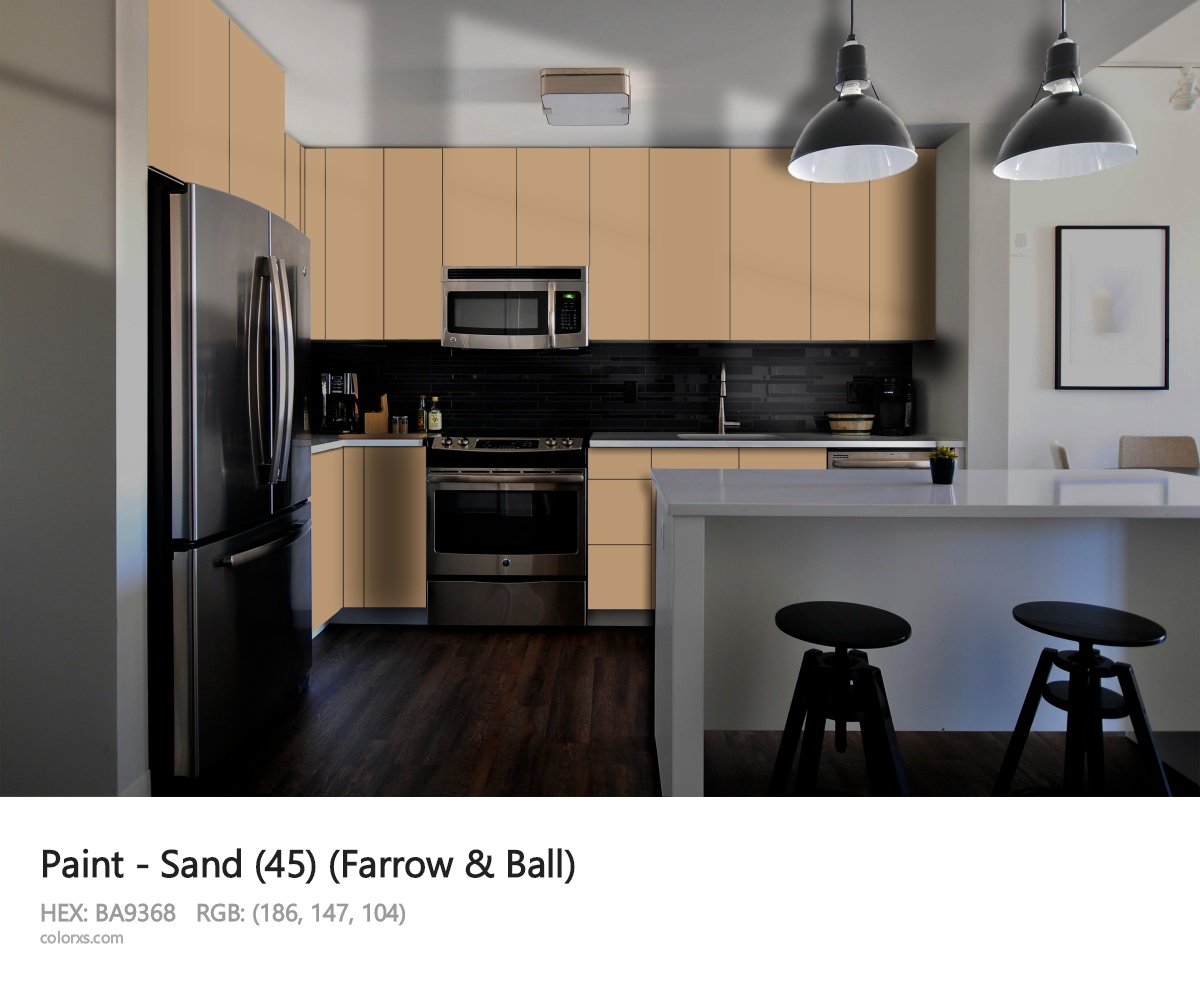 Farrow & Ball Sand (45) Paint modular kitchen design