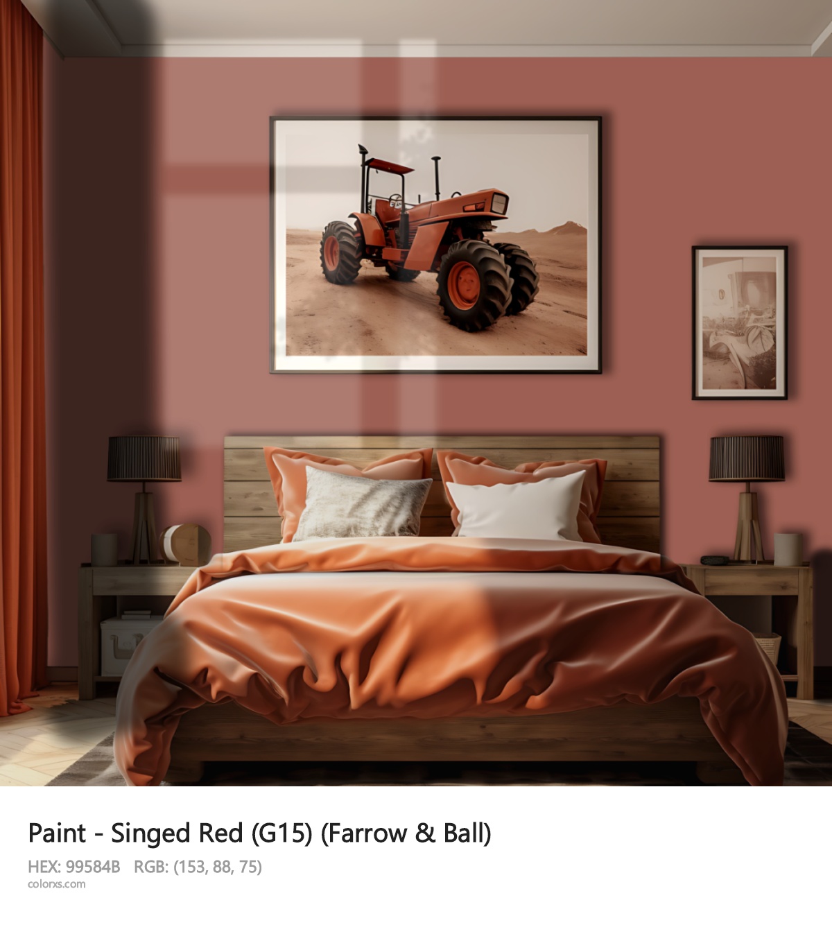 About Singed Red (G15) color - its meaning and example