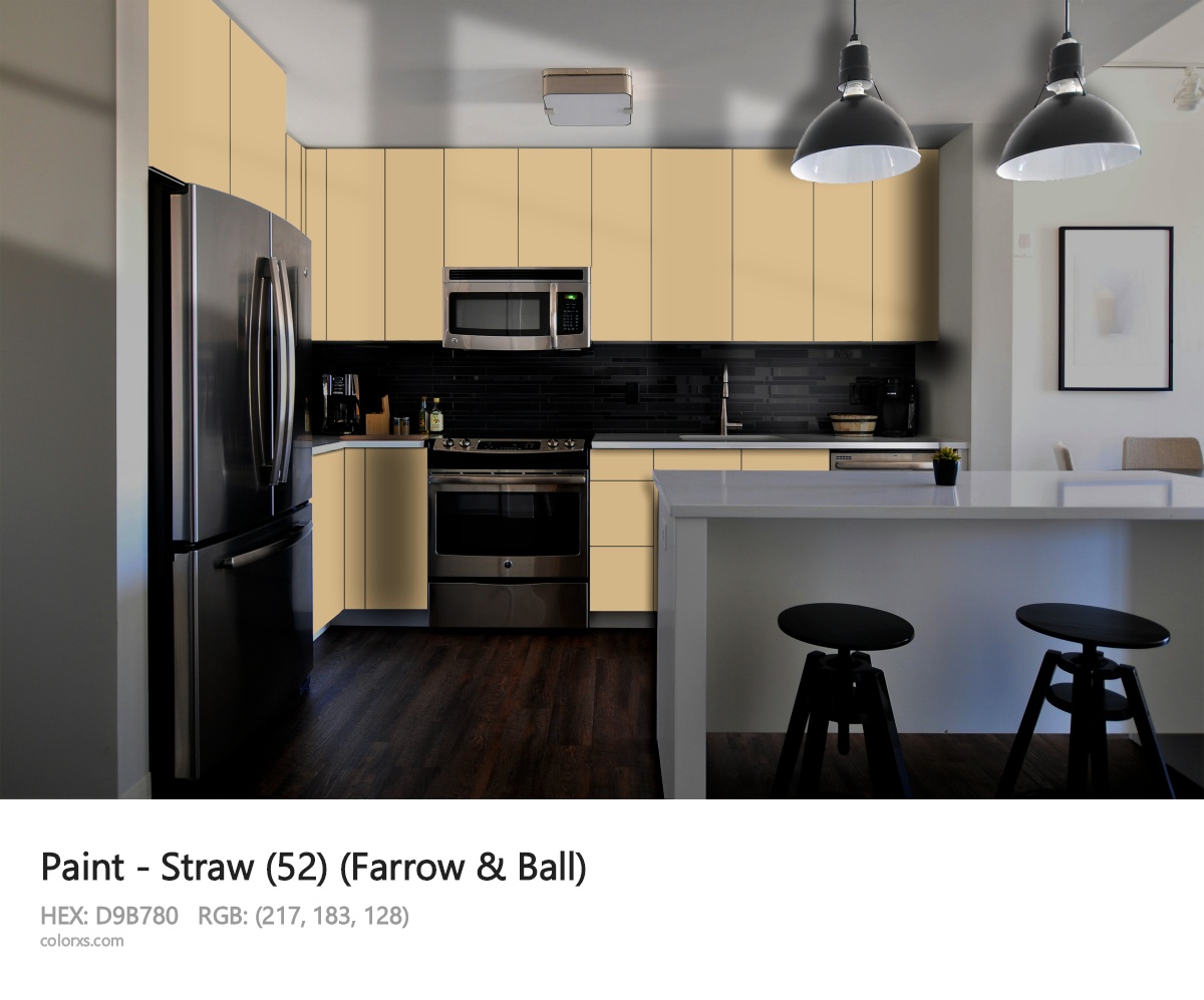 Farrow & Ball Straw (52) Paint modular kitchen design