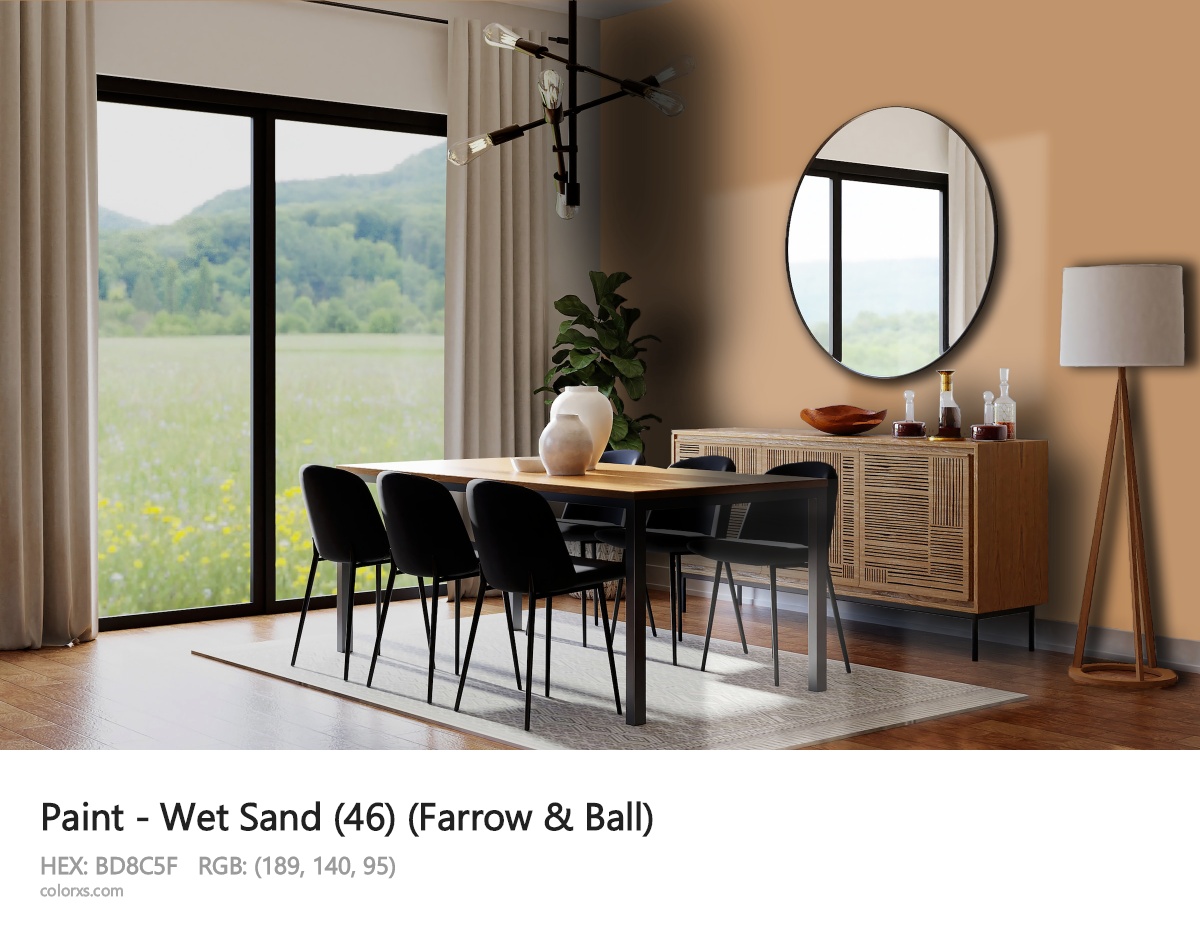Farrow & Ball Wet Sand (46) Paint dining room design