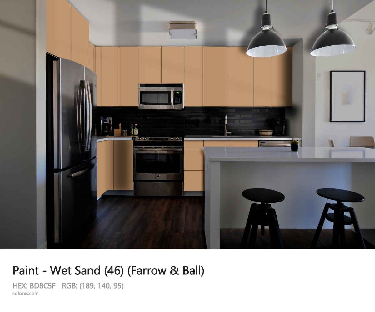 Farrow & Ball Wet Sand (46) Paint modular kitchen design