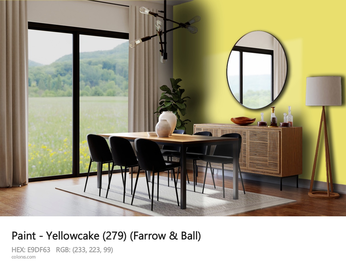 Farrow & Ball Yellowcake (279) Paint dining room design